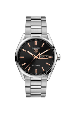 TAG Heuer Carrera Day-Date Automatic (Black & Rose Gold Dial / 41mm)