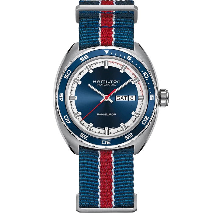 Hamilton American Classic Pan Europ Day Date Auto (Blue Dial / 42mm)