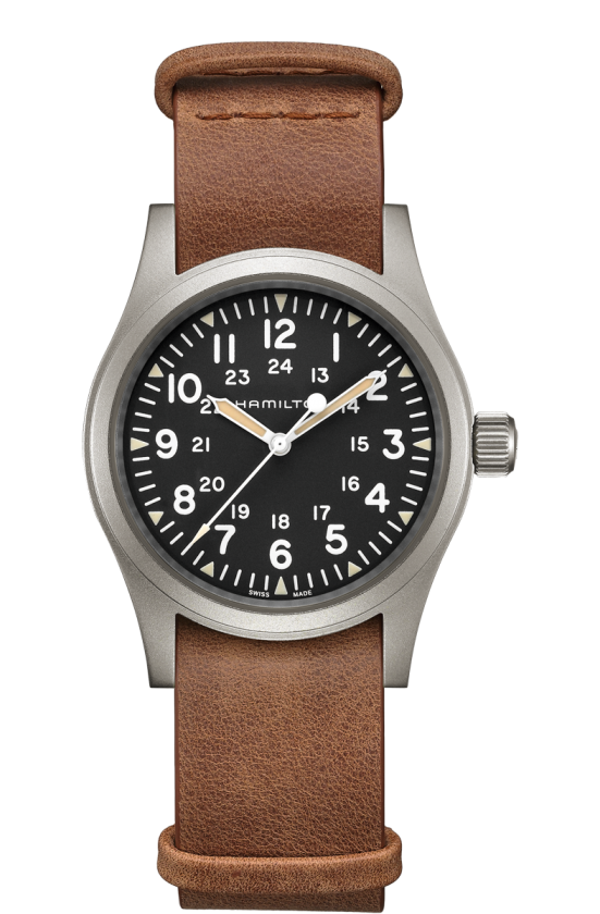 Hamilton Khaki Field Mechanical (cadran noir / 38mm / boîtier PVD)