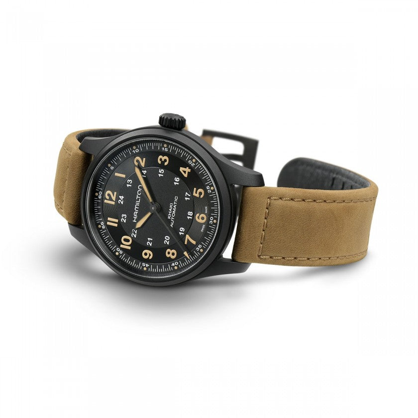 Hamilton Khaki Field Titanium Auto (Black Dial / 42mm / PVD Case)
