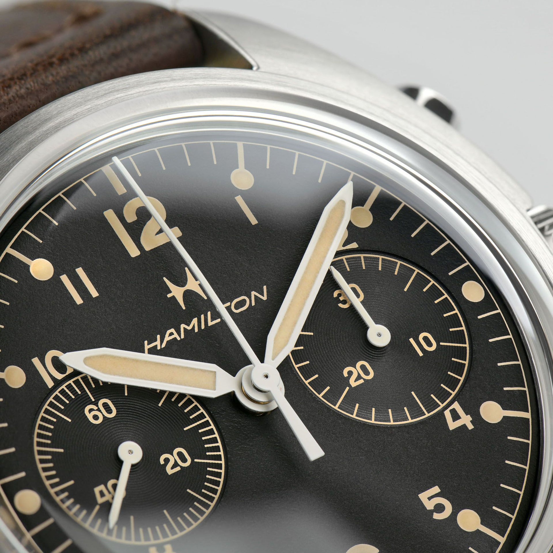 Hamilton Khaki Pilot Aviation Pioneer Mechanical Chronograph (Black Dial / 40mm)