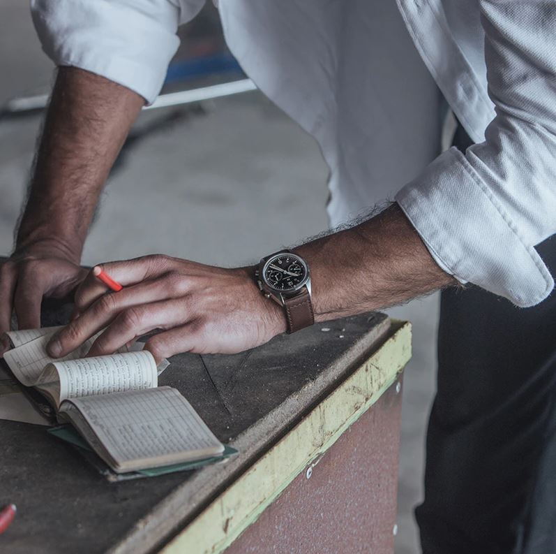 Hamilton Khaki Pilot Aviation Pioneer Mechanical Chronograph (Black Dial / 40mm)