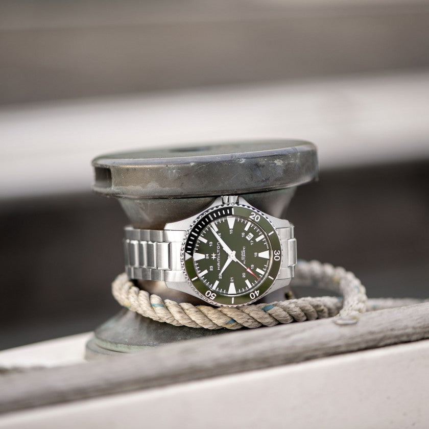 Hamilton Khaki Navy Scuba Auto (Green Dial / 40mm / Steel)