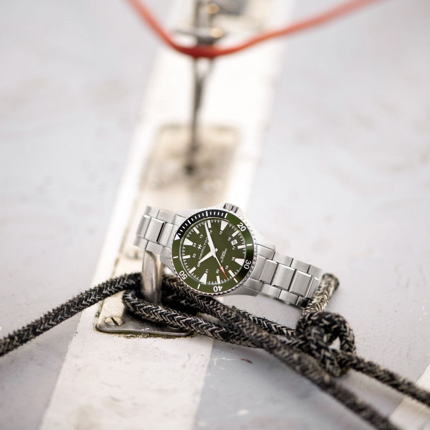 Hamilton Khaki Navy Scuba Auto (Green Dial / 40mm / Steel)