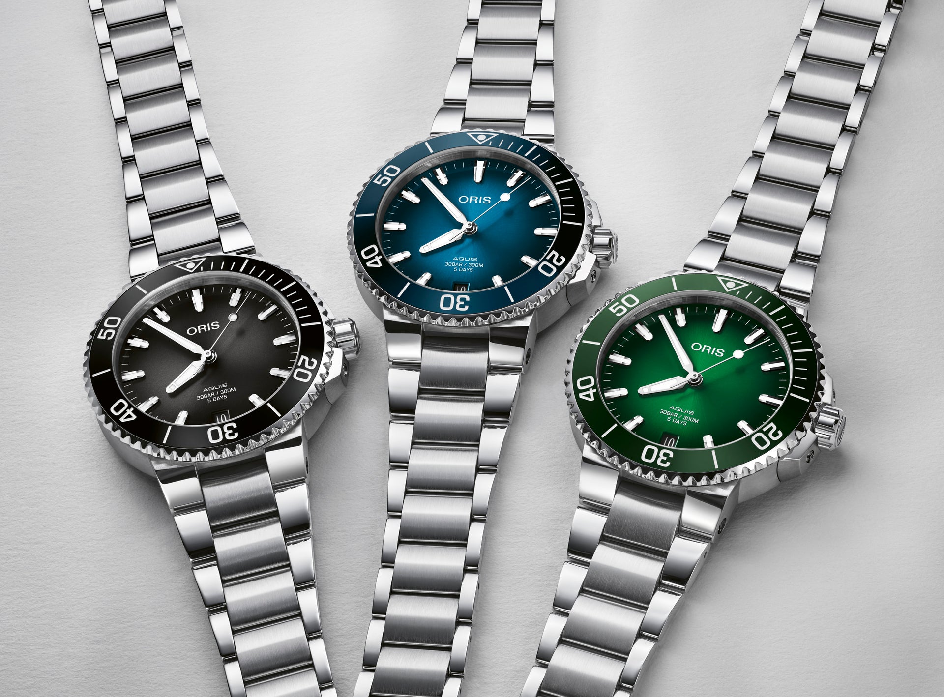 Oris Aquis Date Calibre 400 Automatique Réf. 40077694157 (Cadran vert / 41,5 mm)