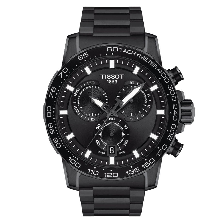 Tissot Supersport Chrono Quartz Chronograph (Black Dial / 45.5mm / Black PVD)